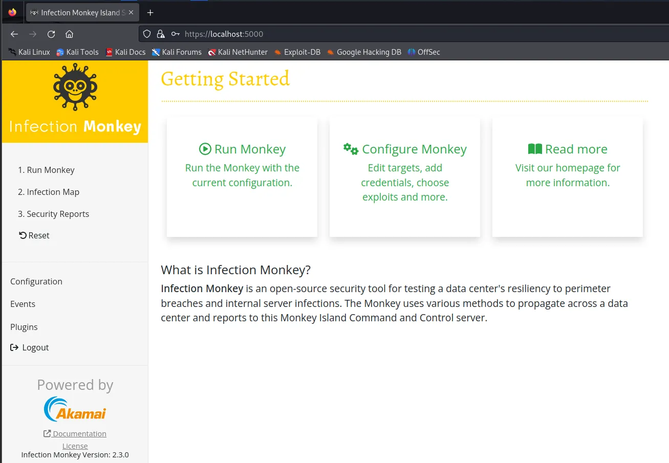 Infection Monkey Dashboard