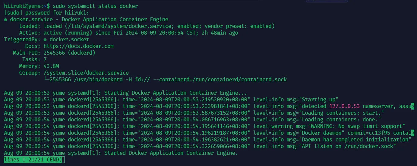 docker daemon