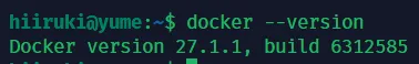 docker version