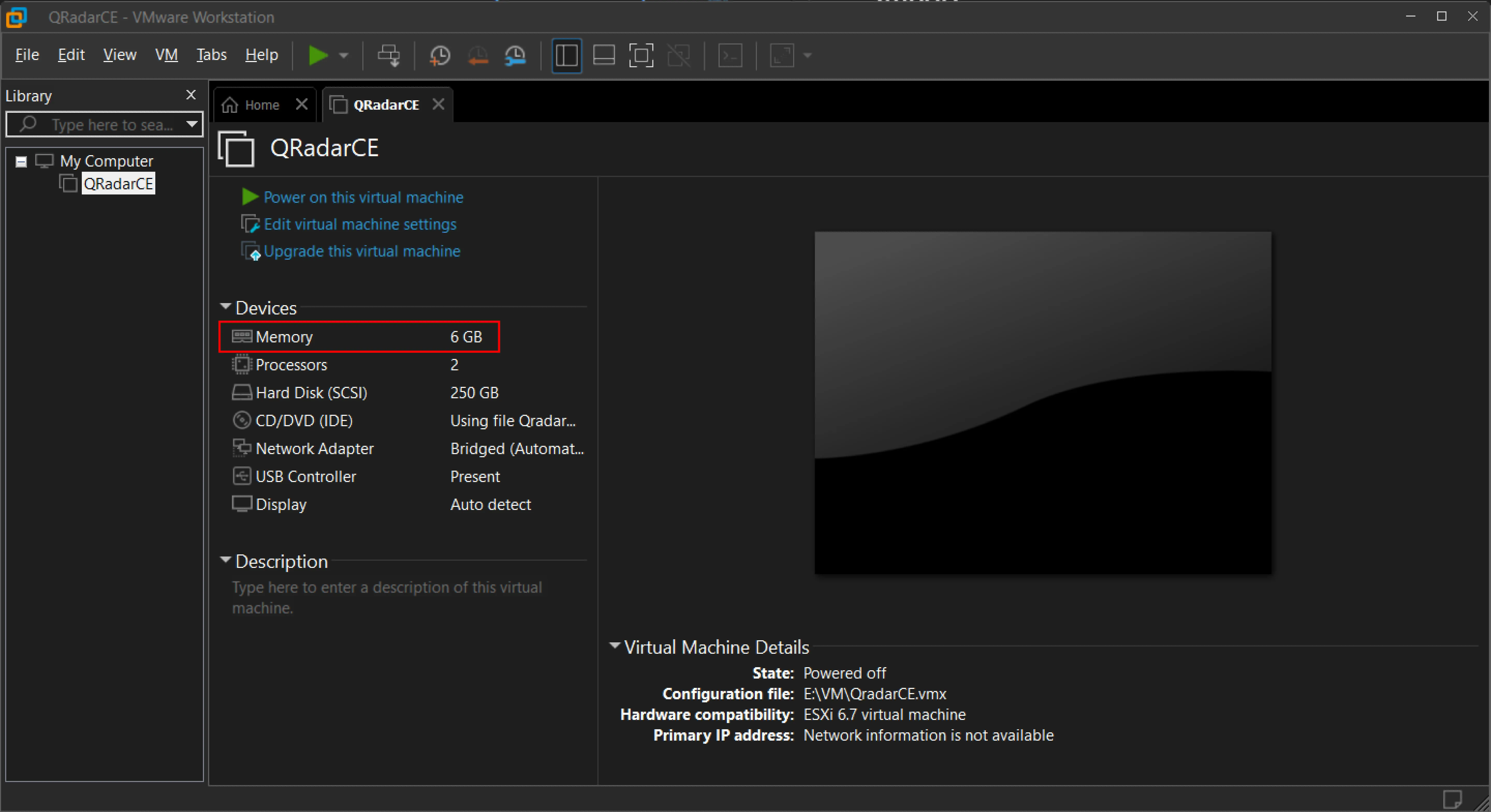 Click Memory under Devices