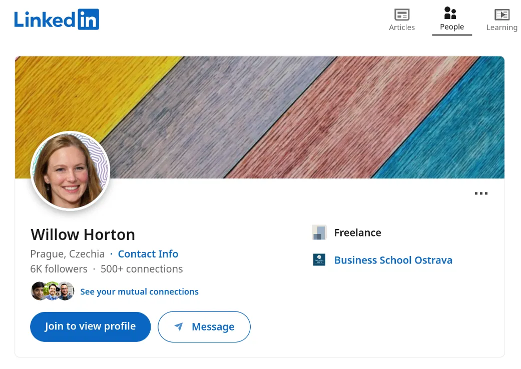 Willow Horton LinkedIn Profile